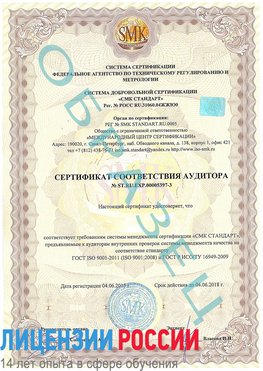 Образец сертификата соответствия аудитора №ST.RU.EXP.00005397-3 Тайшет Сертификат ISO/TS 16949